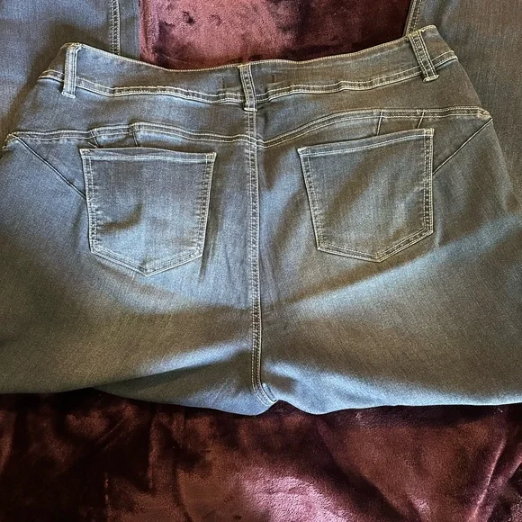 Cato Blue Boot Cut Jeans with Distressed Look - Picture 4 of 4